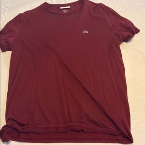 Lacoste Red Short Sleeve Tee Classic Cotton